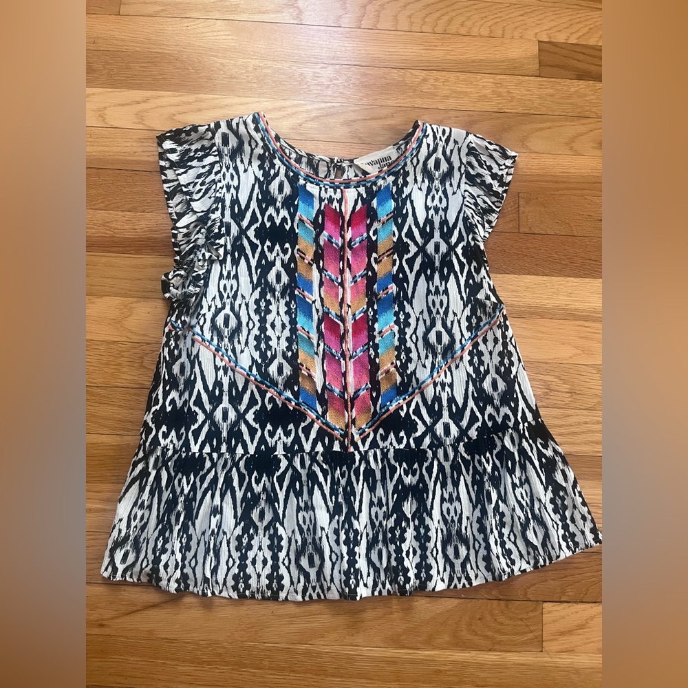 Savanna Jane embroidered colorful blouse large EUC - Picture 2 of 6